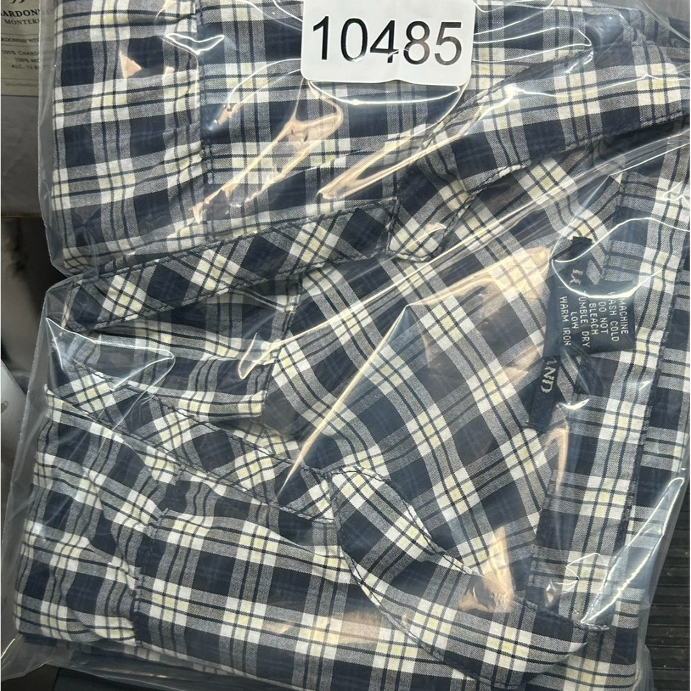 Lucky Brand Plaid Blouse Women's Size Small Black White Gingham 3/4 Sleeve Top - Picture 11 of 11